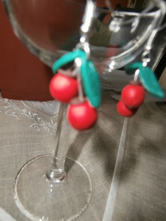 Boucles d'oreilles CERISE